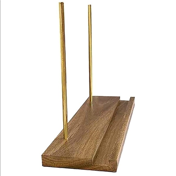 Brand New Vinyl Record Stand Now Playing Record Holder Premium Wood & Iron - Picture 1 of 7